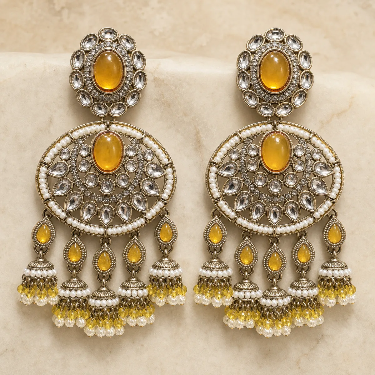 Amber Kundan Jhumka — view 1