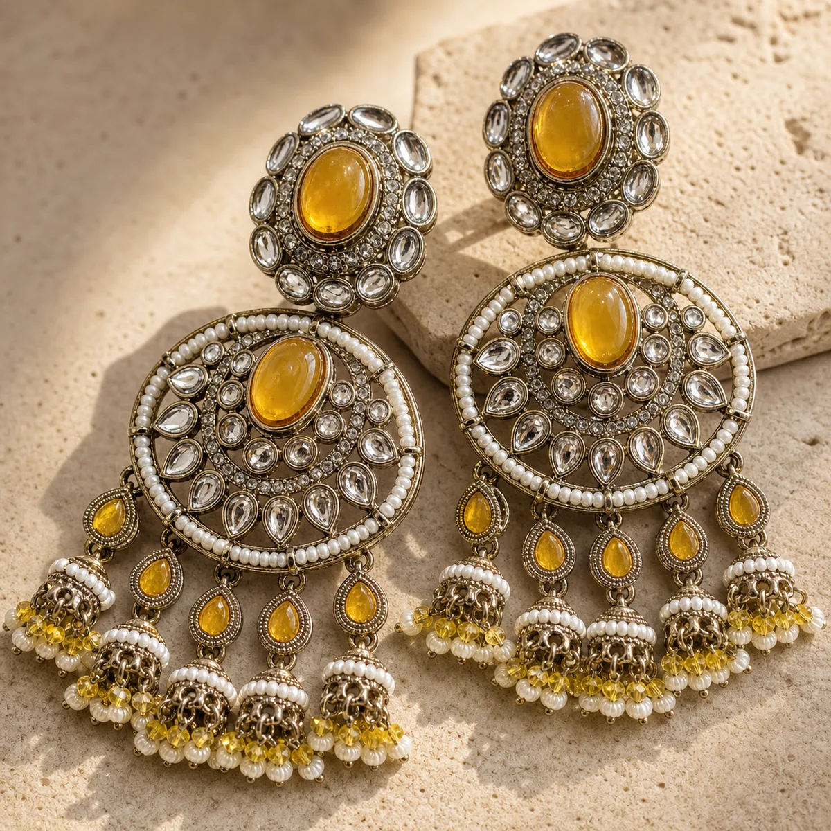 Amber Kundan Jhumka — view 3