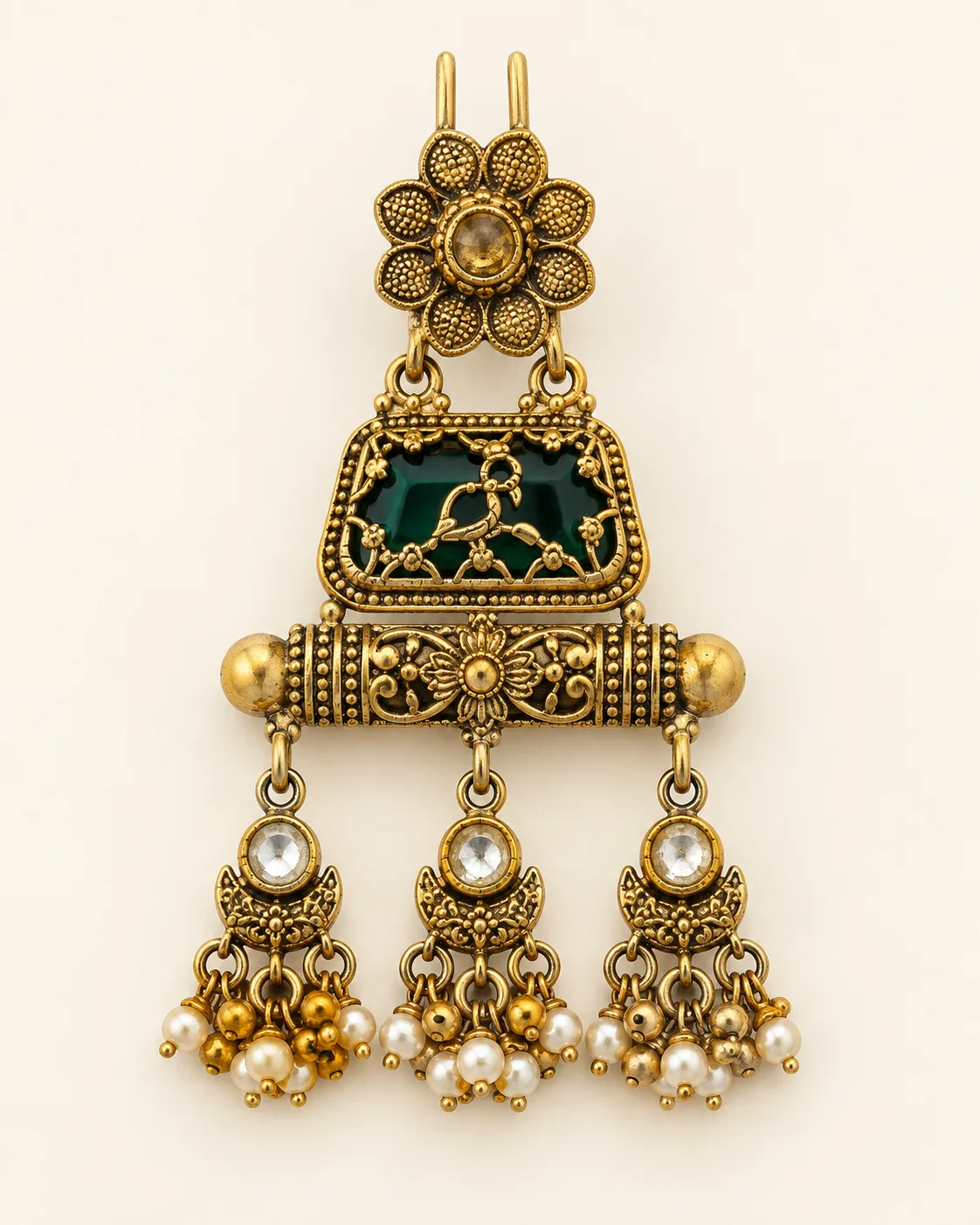 Antique Green Hair Accessory Set — view 1