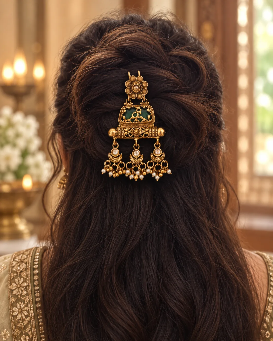 Antique Green Hair Accessory Set — view 3