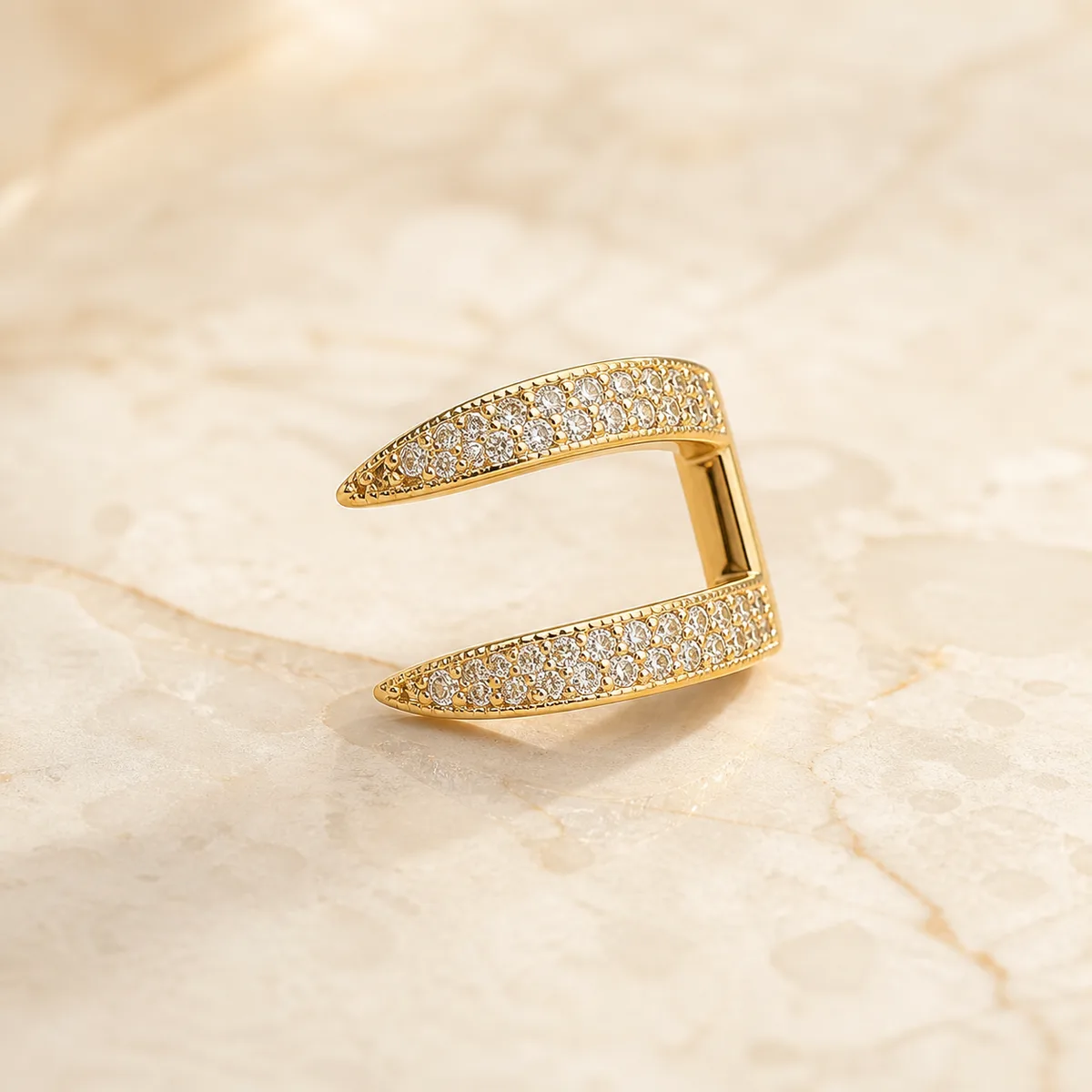 Double Pave Helix Cuff — view 1
