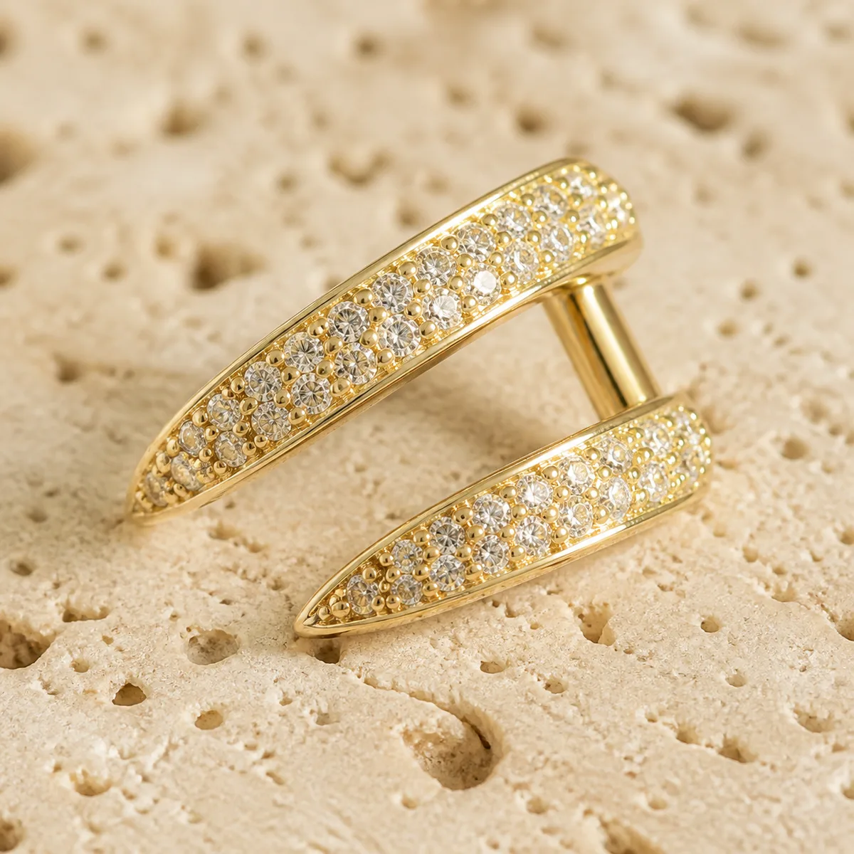 Double Pave Helix Cuff — view 3