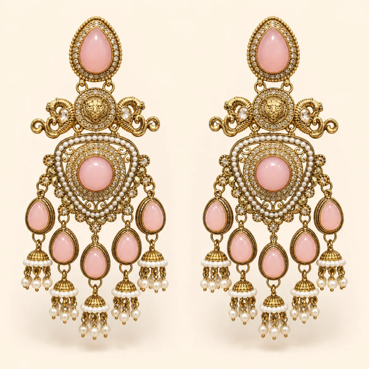 Earring Pink Temple — view 1