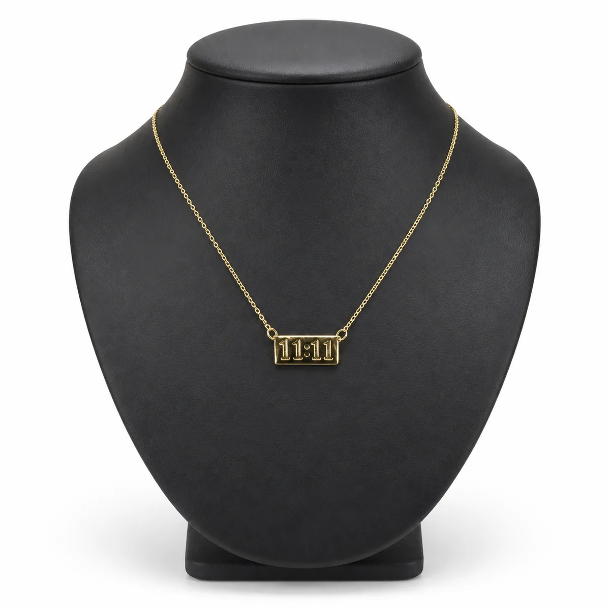 Gold 1111 Number Plate Necklace — view 1