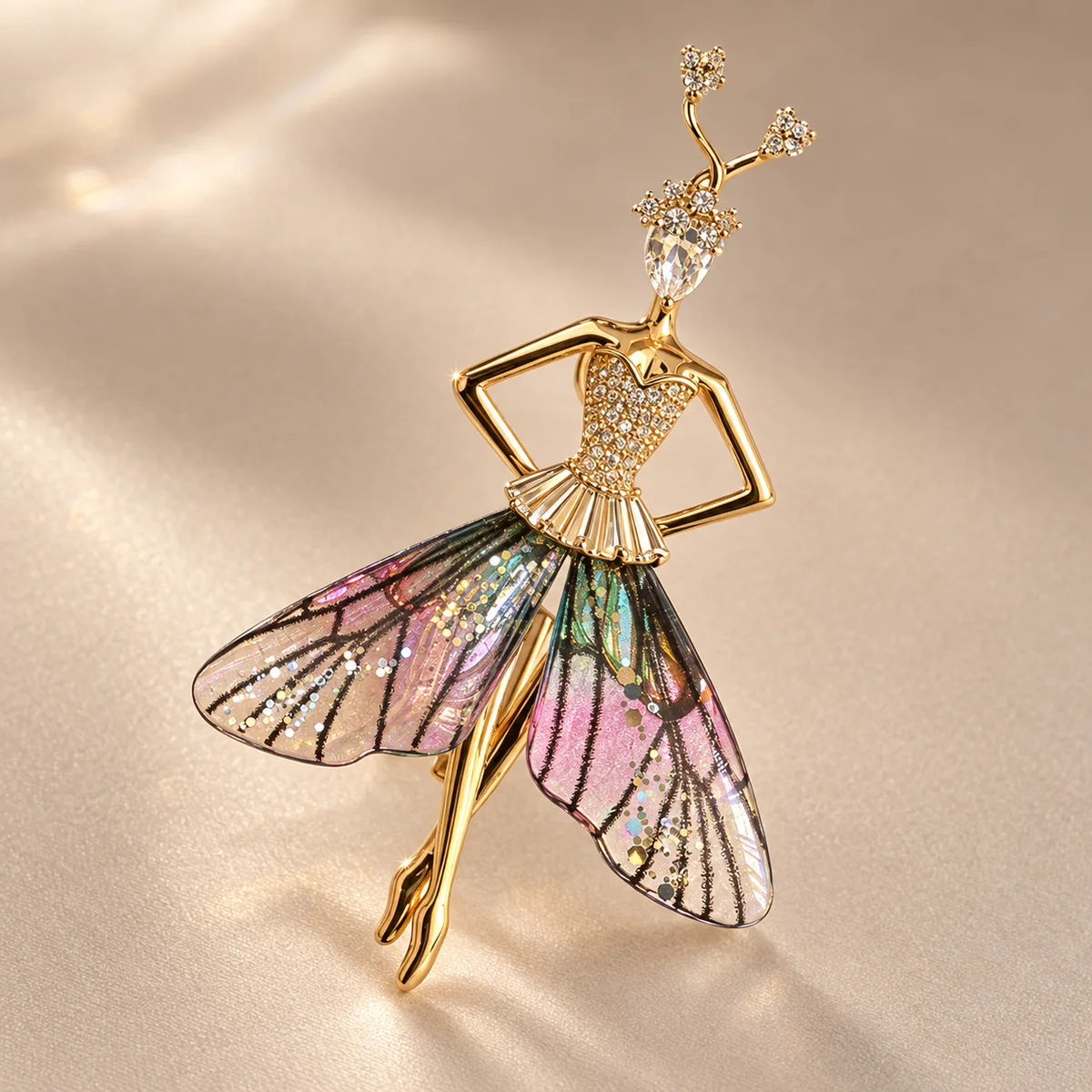 Iridescent Ballerina Fairy Brooch — view 2