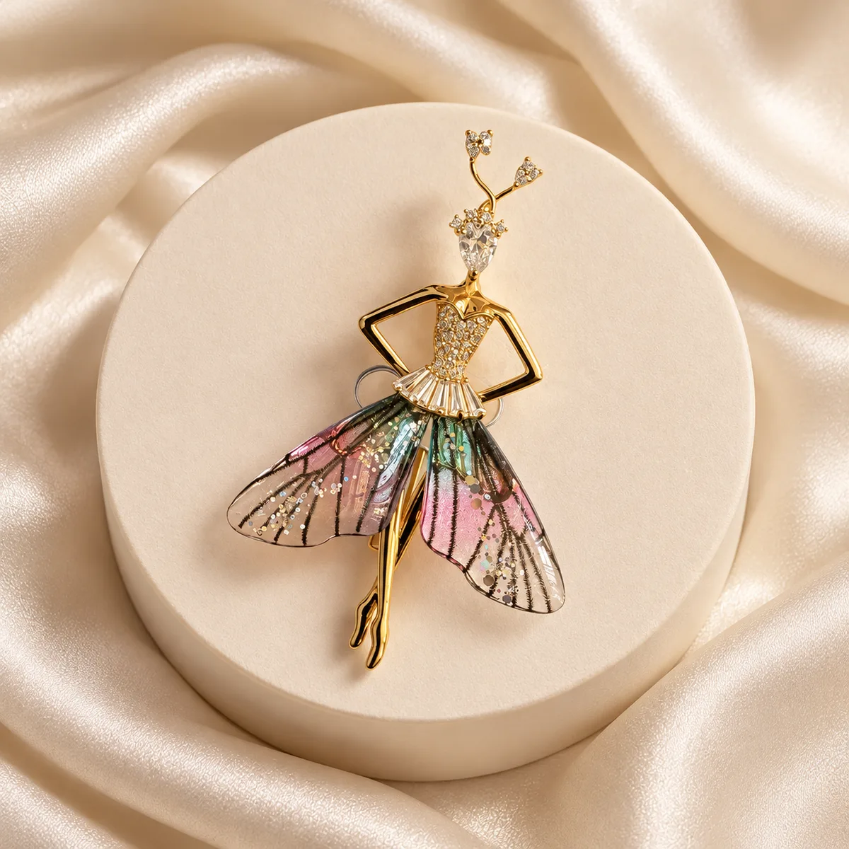 Iridescent Ballerina Fairy Brooch — view 3