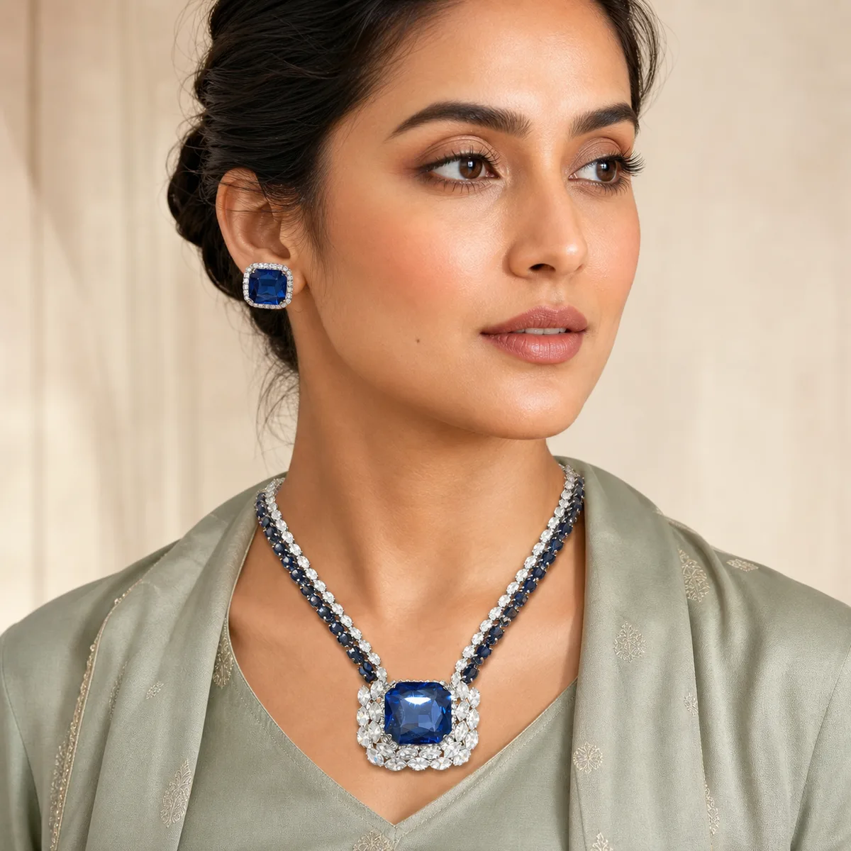 Jewellery Sapphire Cushion — view 4