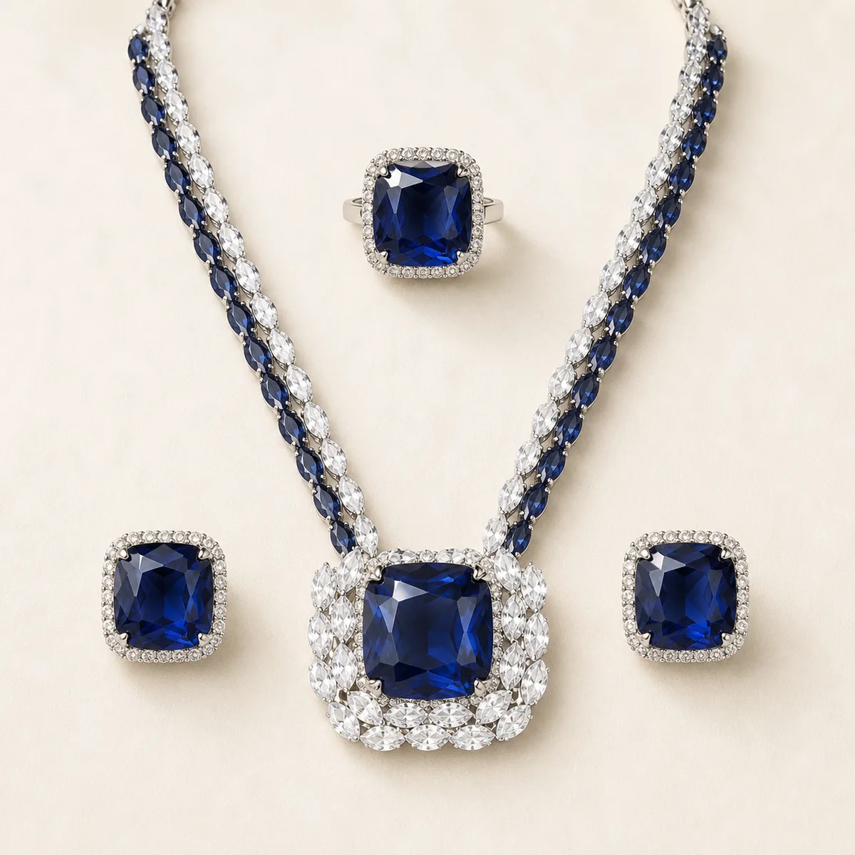 Jewellery Sapphire Cushion — view 1