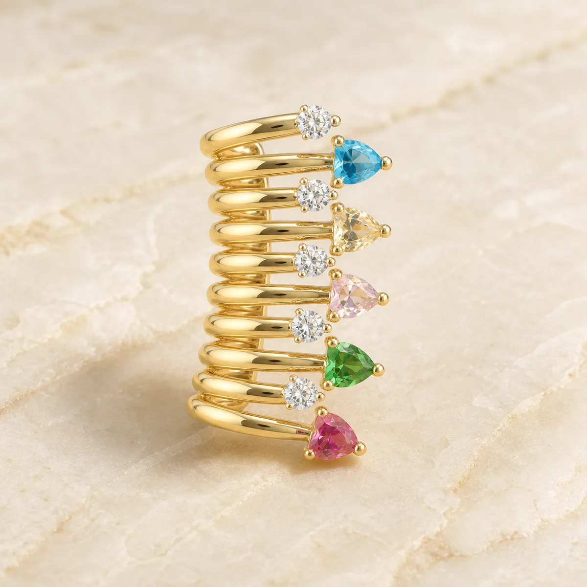 Multicolor Coil Ear Cuff — view 1