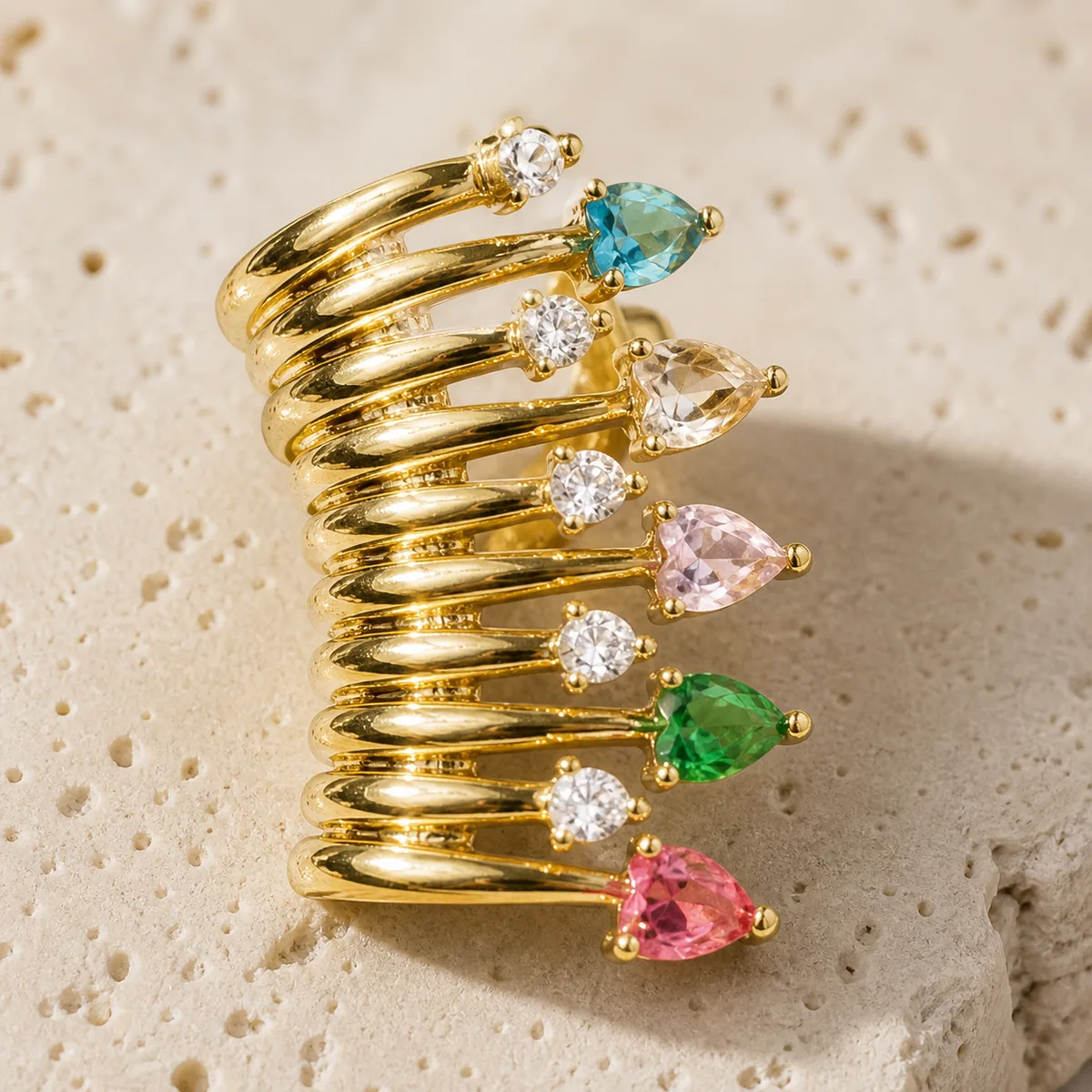 Multicolor Coil Ear Cuff — view 3