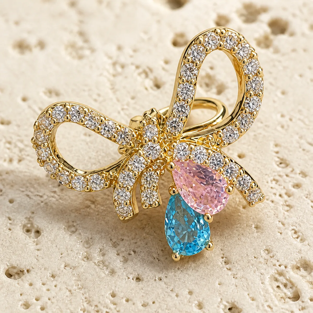 Pave Bow Ear Cuff — view 3