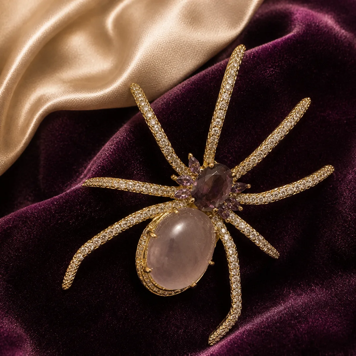 Purple Spider Brooch — view 3