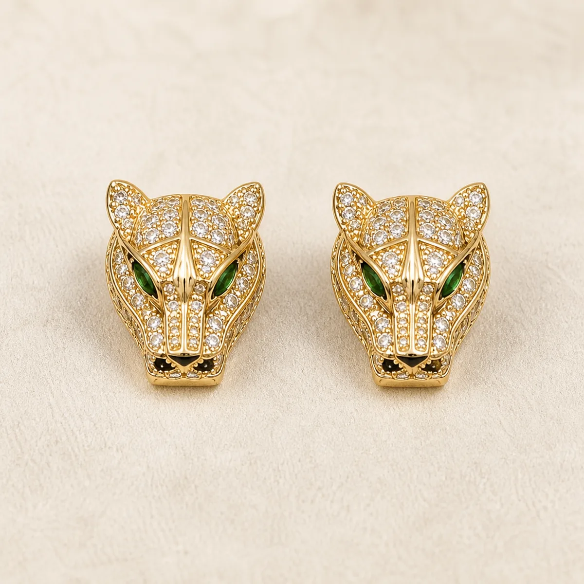 Twin Leopard Horseshoe Jewelry Set — view 3